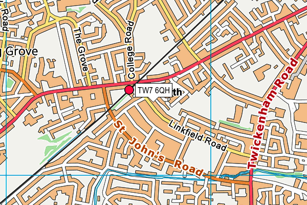 TW7 6QH map - OS VectorMap District (Ordnance Survey)