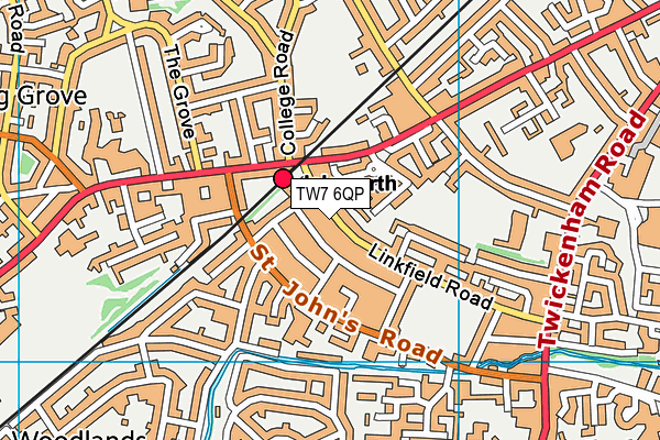 TW7 6QP map - OS VectorMap District (Ordnance Survey)