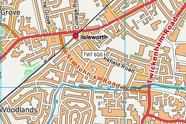 TW7 6QS map - OS VectorMap District (Ordnance Survey)