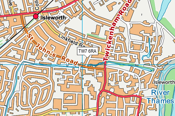 TW7 6RA map - OS VectorMap District (Ordnance Survey)