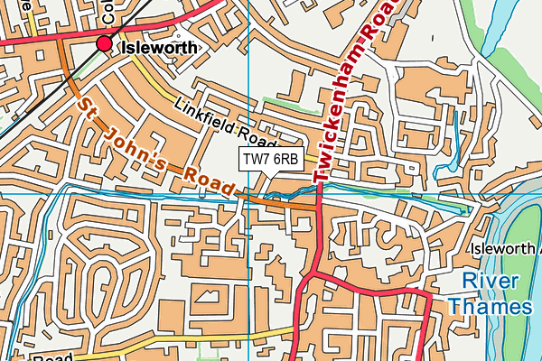 TW7 6RB map - OS VectorMap District (Ordnance Survey)