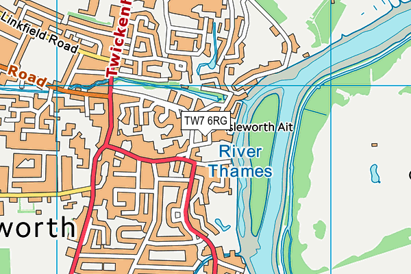 TW7 6RG map - OS VectorMap District (Ordnance Survey)
