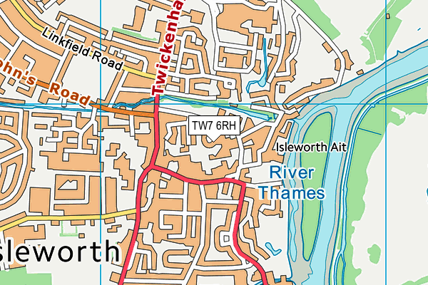 TW7 6RH map - OS VectorMap District (Ordnance Survey)