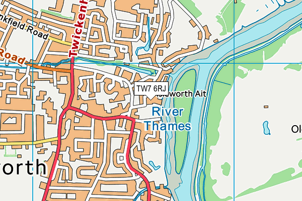 TW7 6RJ map - OS VectorMap District (Ordnance Survey)