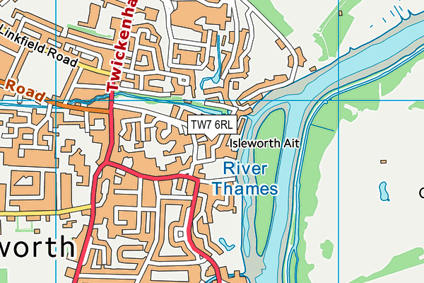 TW7 6RL map - OS VectorMap District (Ordnance Survey)
