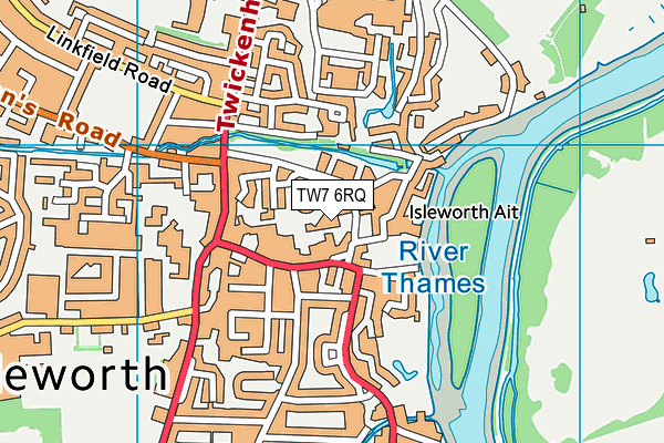 TW7 6RQ map - OS VectorMap District (Ordnance Survey)