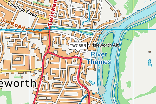 TW7 6RR map - OS VectorMap District (Ordnance Survey)