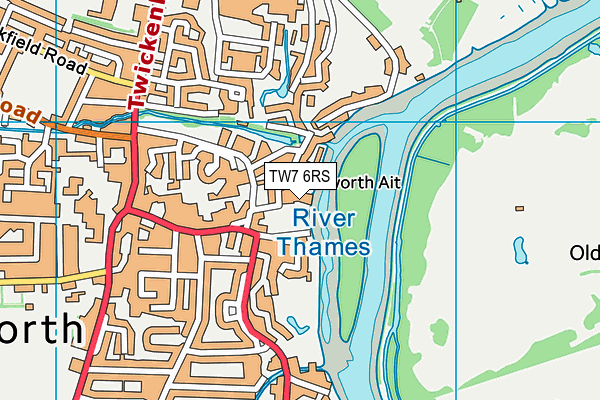 TW7 6RS map - OS VectorMap District (Ordnance Survey)