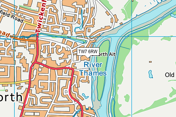 TW7 6RW map - OS VectorMap District (Ordnance Survey)