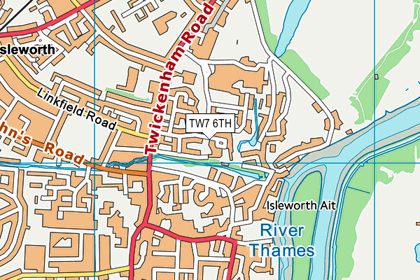 TW7 6TH map - OS VectorMap District (Ordnance Survey)