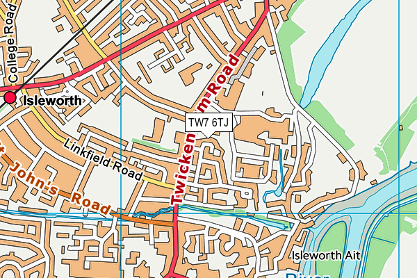 TW7 6TJ map - OS VectorMap District (Ordnance Survey)