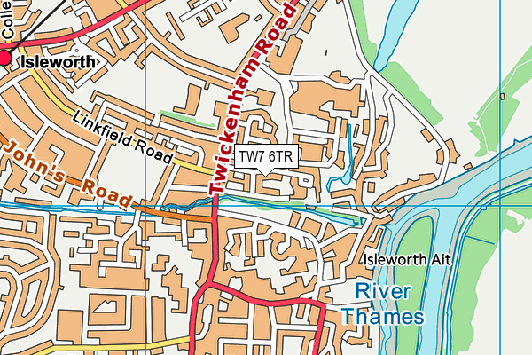 TW7 6TR map - OS VectorMap District (Ordnance Survey)