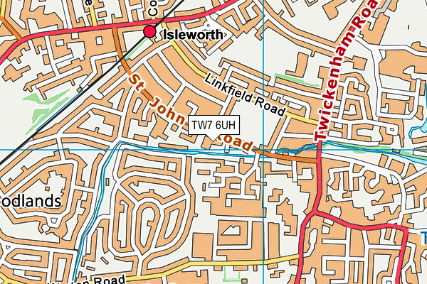 TW7 6UH map - OS VectorMap District (Ordnance Survey)
