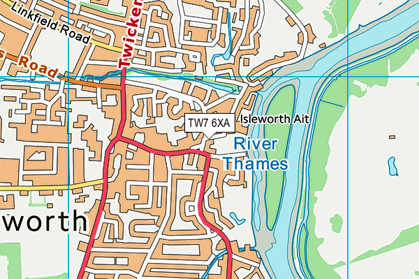 TW7 6XA map - OS VectorMap District (Ordnance Survey)