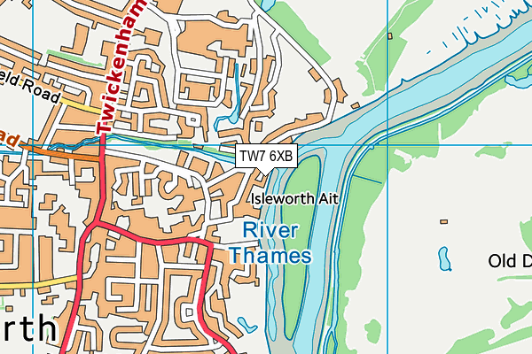 TW7 6XB map - OS VectorMap District (Ordnance Survey)