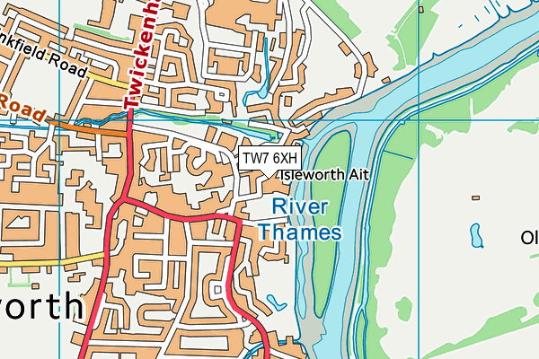 TW7 6XH map - OS VectorMap District (Ordnance Survey)