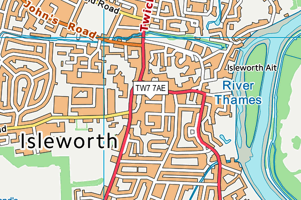 TW7 7AE map - OS VectorMap District (Ordnance Survey)