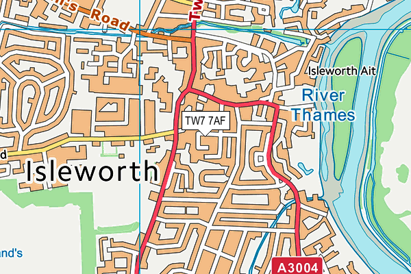 TW7 7AF map - OS VectorMap District (Ordnance Survey)