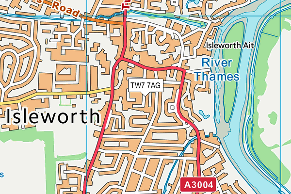 TW7 7AG map - OS VectorMap District (Ordnance Survey)