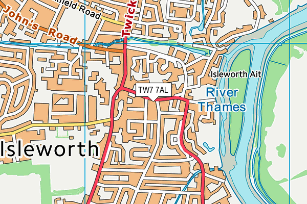 TW7 7AL map - OS VectorMap District (Ordnance Survey)