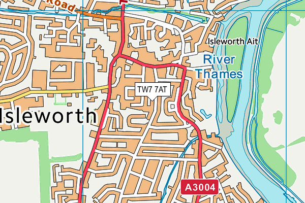 TW7 7AT map - OS VectorMap District (Ordnance Survey)