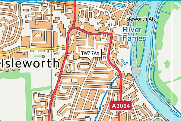 TW7 7AX map - OS VectorMap District (Ordnance Survey)