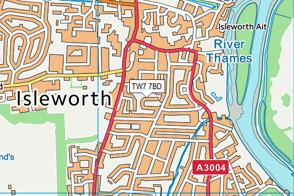 TW7 7BD map - OS VectorMap District (Ordnance Survey)