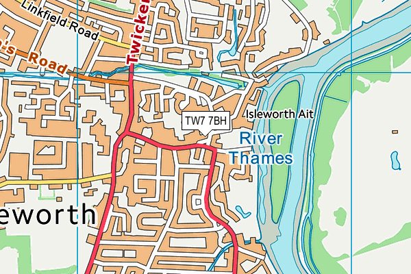 TW7 7BH map - OS VectorMap District (Ordnance Survey)