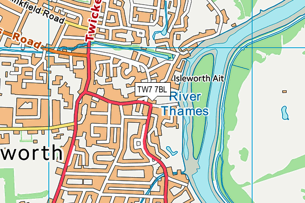 TW7 7BL map - OS VectorMap District (Ordnance Survey)