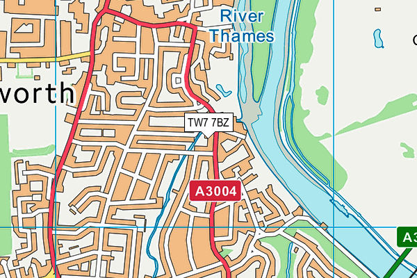 TW7 7BZ map - OS VectorMap District (Ordnance Survey)