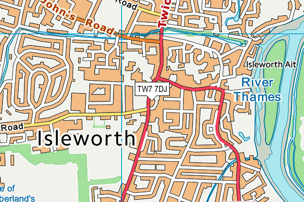 TW7 7DJ map - OS VectorMap District (Ordnance Survey)