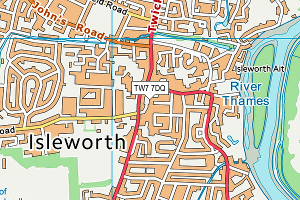 TW7 7DQ map - OS VectorMap District (Ordnance Survey)