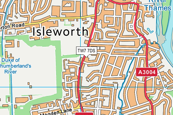 TW7 7DS map - OS VectorMap District (Ordnance Survey)