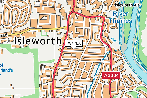 TW7 7EX map - OS VectorMap District (Ordnance Survey)