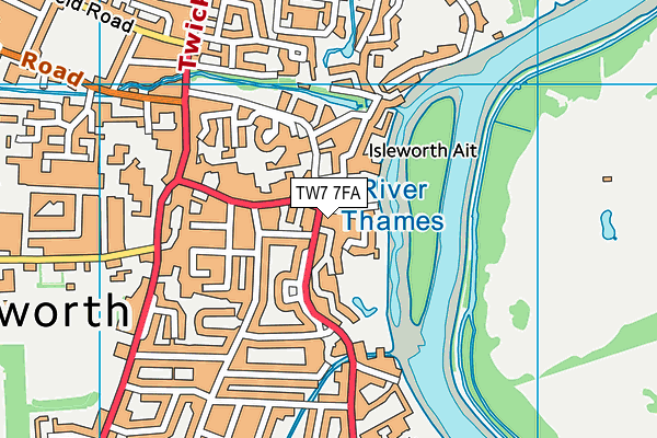 TW7 7FA map - OS VectorMap District (Ordnance Survey)