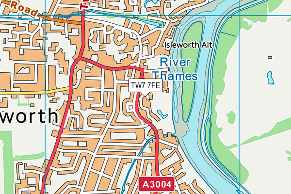 TW7 7FE map - OS VectorMap District (Ordnance Survey)