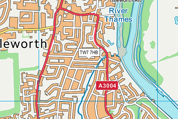 TW7 7HB map - OS VectorMap District (Ordnance Survey)