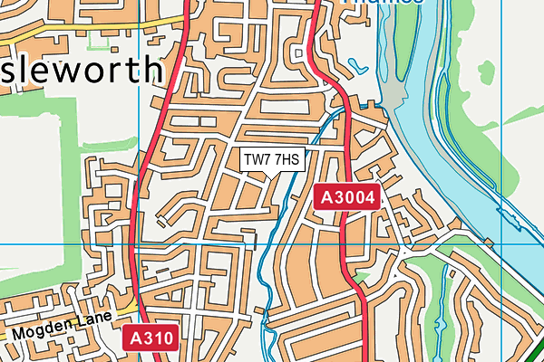 TW7 7HS map - OS VectorMap District (Ordnance Survey)