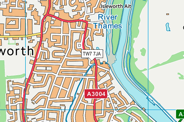 TW7 7JA map - OS VectorMap District (Ordnance Survey)