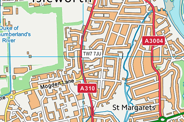 TW7 7JU map - OS VectorMap District (Ordnance Survey)