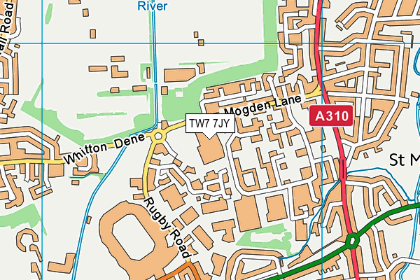 TW7 7JY map - OS VectorMap District (Ordnance Survey)