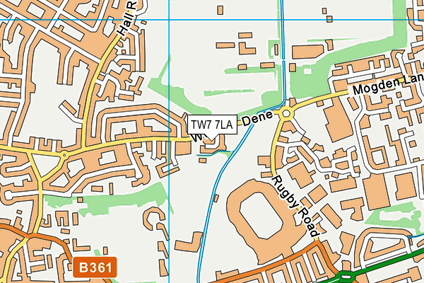 TW7 7LA map - OS VectorMap District (Ordnance Survey)
