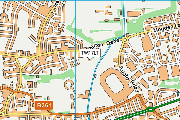 TW7 7LT map - OS VectorMap District (Ordnance Survey)
