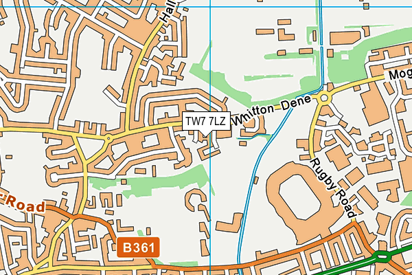 TW7 7LZ map - OS VectorMap District (Ordnance Survey)