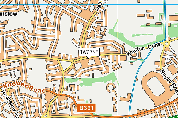 TW7 7NF map - OS VectorMap District (Ordnance Survey)