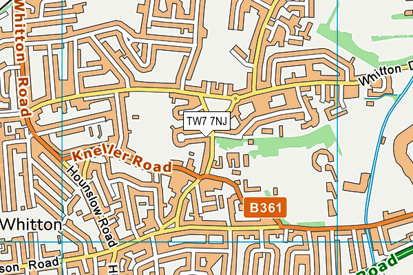 TW7 7NJ map - OS VectorMap District (Ordnance Survey)