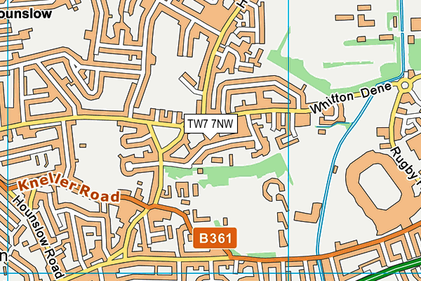 TW7 7NW map - OS VectorMap District (Ordnance Survey)