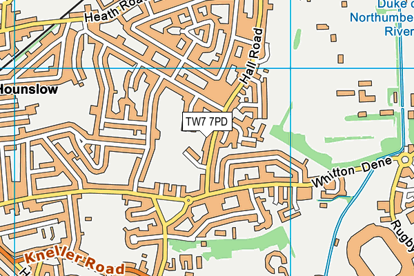 TW7 7PD map - OS VectorMap District (Ordnance Survey)
