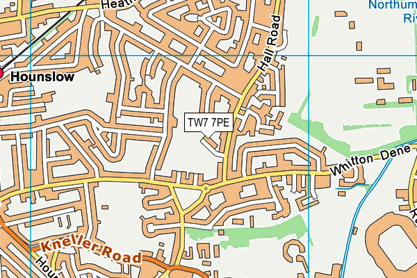TW7 7PE map - OS VectorMap District (Ordnance Survey)