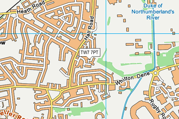 TW7 7PT map - OS VectorMap District (Ordnance Survey)